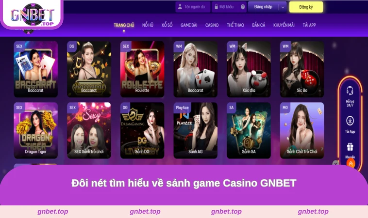 Đôi nét tìm hiểu về sảnh game Casino GNBET